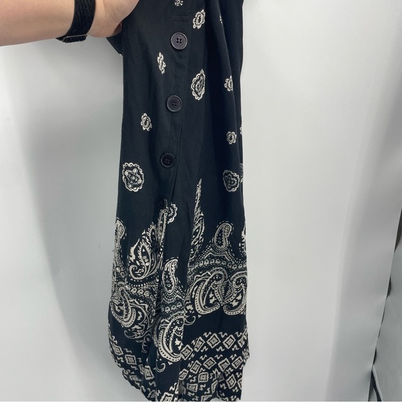 PHASES Black & White Floral Embellished short sleeve Dress SIZE XL - NEW - Picture 6 of 11